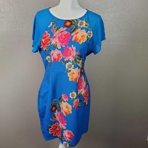 Mink Pink Blue Floral Short Dress L